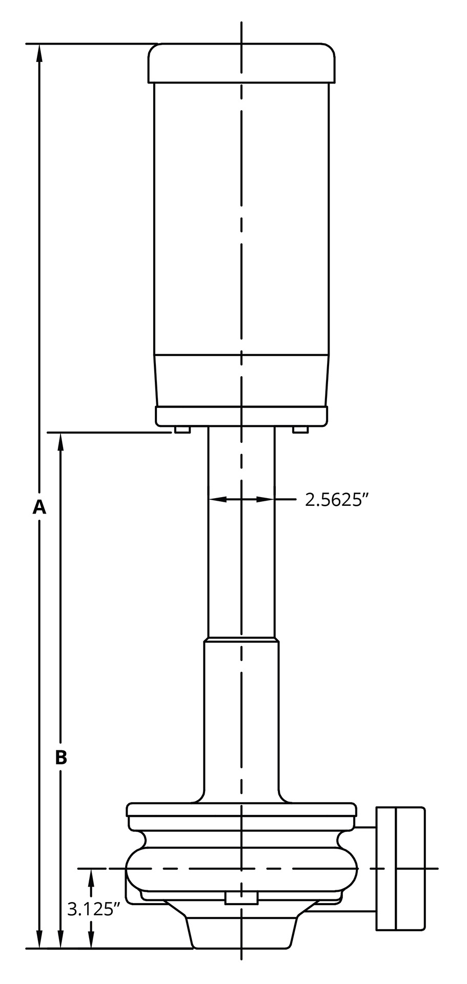 7800 Vertical 11031-NS Full Dimensional Drawing