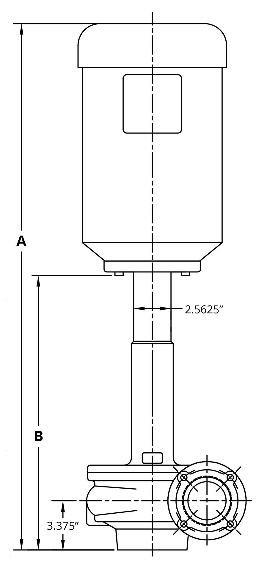 7800 Vertical 11032-NS Full Dimensional Drawing