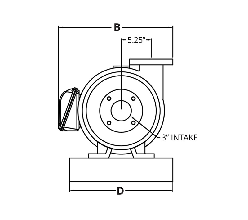 Vortex Series V3x3-10se end dimensions