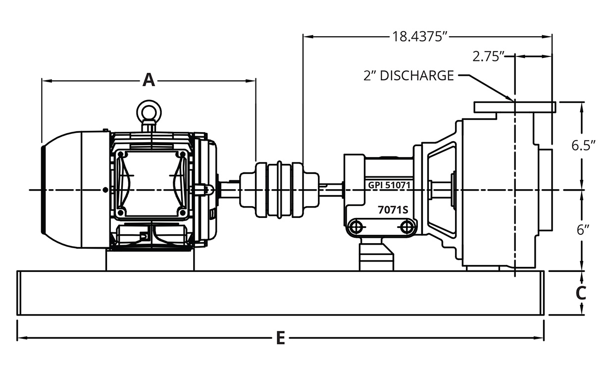 Vortex Horizontal V2x2-8SE dimensions full drawing